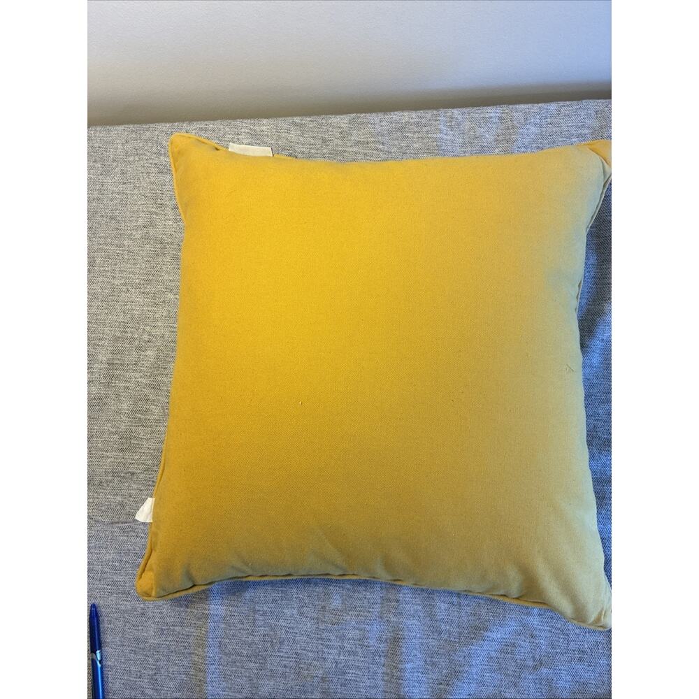 Rae Dunn Yellow “QUEEN BEE" 19x19 Decorative Accent Pillow Feather Pillow - Picture 4 of 8